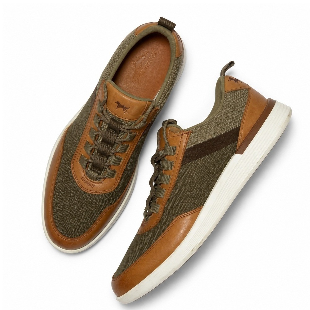 Wolf & Shepherd  Men's Crossover Victory Trainer Shoes Olive Brown Size 8.5